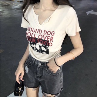 Áo thun  croptop nữ dây rút mặc 2 kiểu ôm body tay ngắn cổ tim sexy thun lạnh co dãn đẹp Nasa vintage bigsize