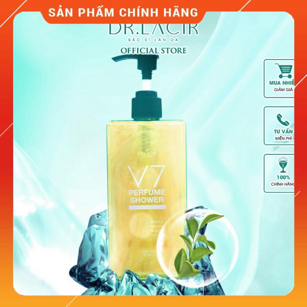 Sữa Tắm trắng sáng da V7 Pefrume Shower Dr Lacir 350ml DR31