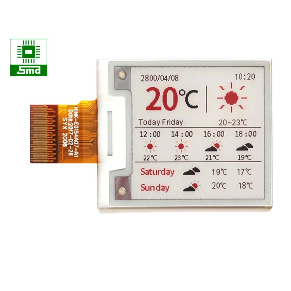 Màn hình Eink 1.54 3 màu giao tiếp SPI (152x152px vàng, đen, trắng)