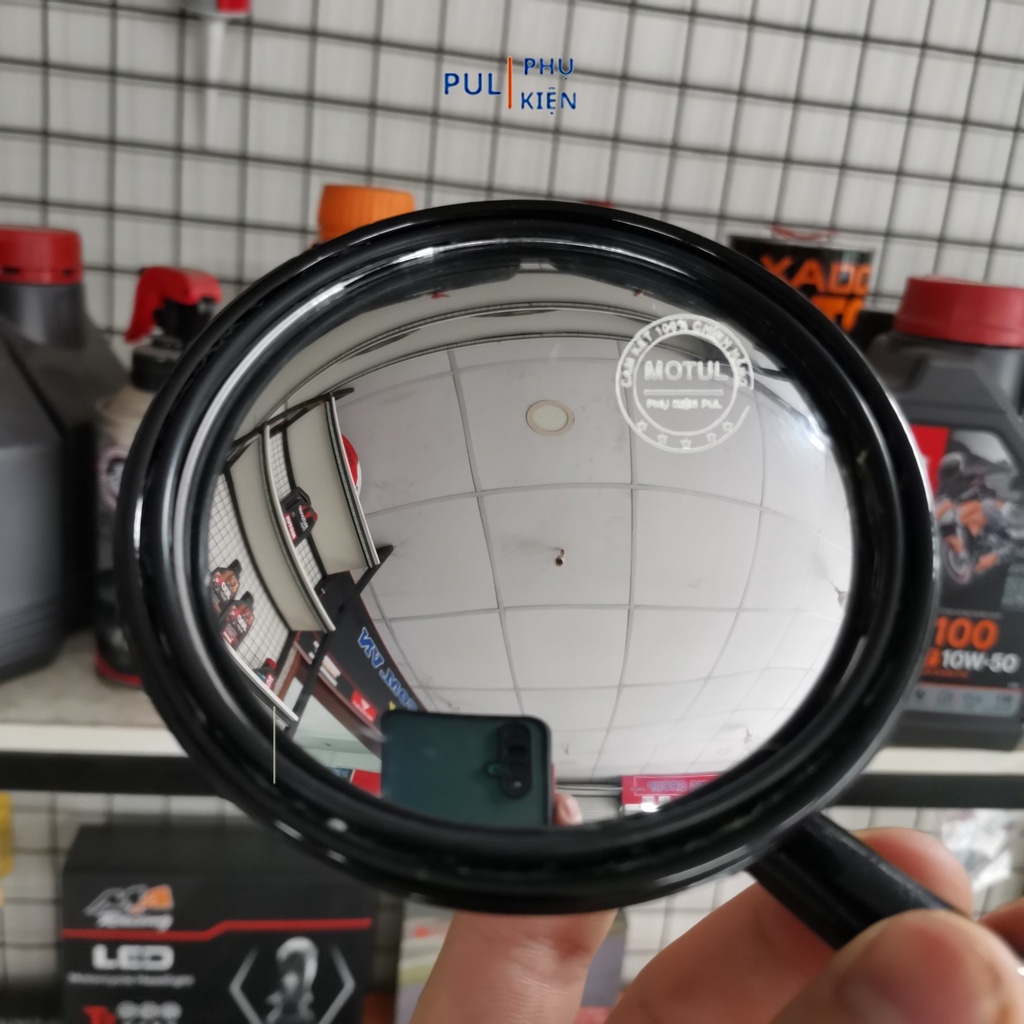 Gương chiếu hậu tròn cầu lồi góc nhìn rộng chân 10li thuận cho xe máy Wave AB SH SH Mode Airblade...