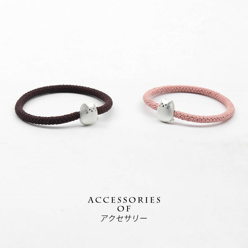 Dây Buộc Tóc Cao Su Họa Tiết Dễ Thương Phong Cách Hàn Quốc Cho Cặp Đôi