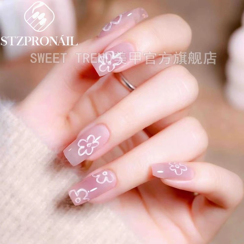 Miếng dán trang trí móng tay STZPRONAIL hình hoa anh đào xinh xắn đáng yêu