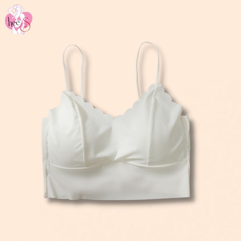 Áo lót nữ cotton co giãn nâng ngực dây chéo ở lưng HeeS630