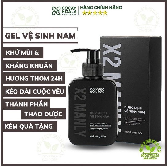 Dung Dịch Vệ Sinh Nam X2 Manly - Làm sạch tức thì Lưu hương 24h dung tích 150g-MKPMC