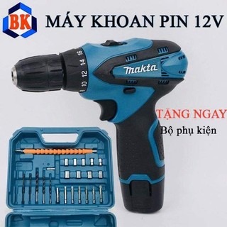 Máy khoan pin maki.ta 12v và phụ kiện