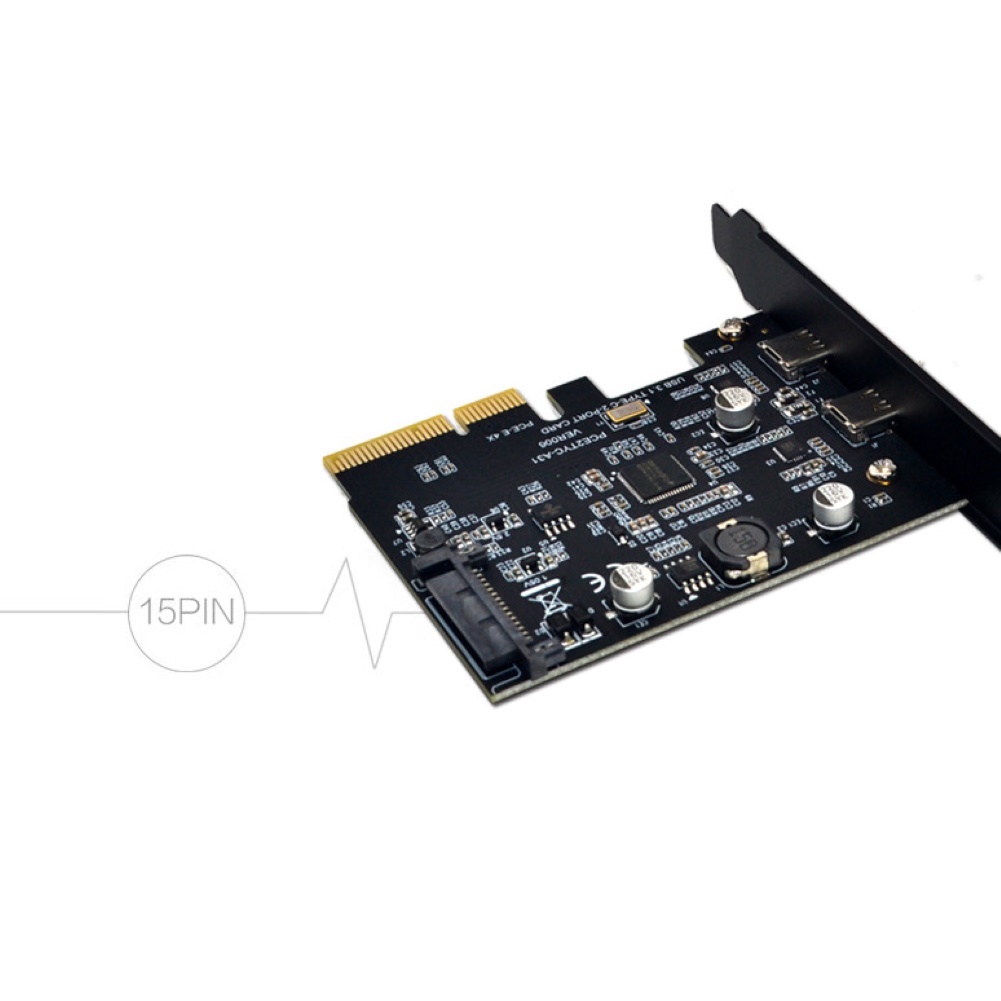 Thẻ Mở Rộng 10Gbps PCI Express X4 X8 X16 PCI-E Sang USB 3.1 Type-C