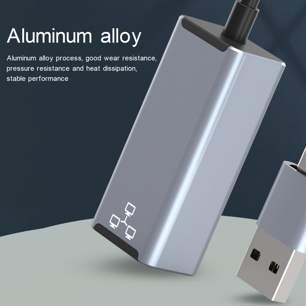 Thẻ Mạng LAN Ethernet Hoa Hướng Dương Tốc Độ Nhanh 100 / 1000Mbps Type-C USB Sang RJ45 Cho Laptop
