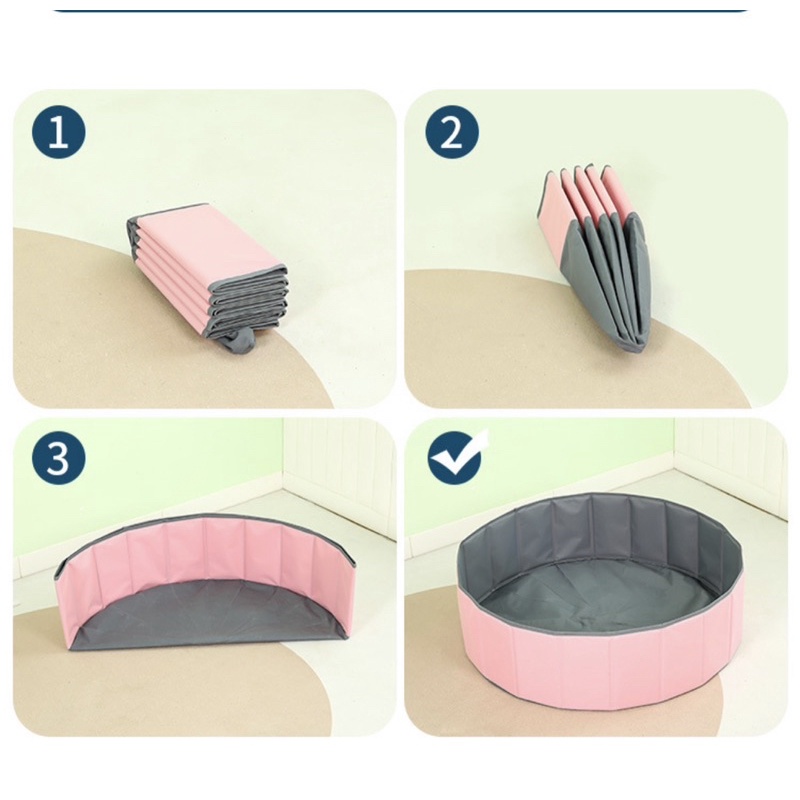 Bể bóng cho bé bằng vải cao cấp cho bé, bể bóng gấp gọn bằng vải bé trai, BÉ GÁI