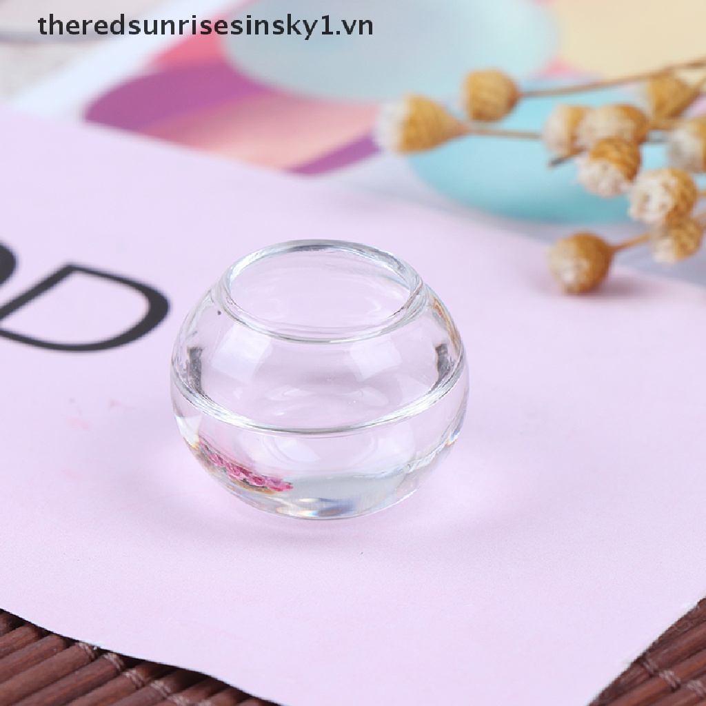 ** Toys ** 1x Dollhouse Miniature Mini Fish  Mini Glass Bowl Doll House Accessories .