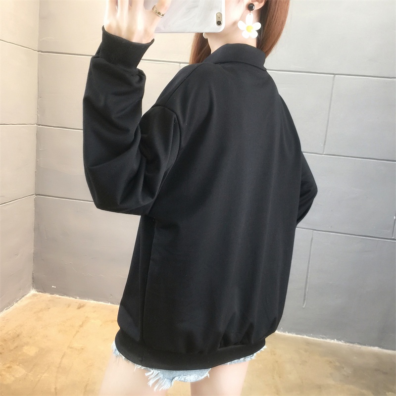 IELGY  Áo sweater Tay Dài Dáng Rộng Cỡ Lớn Thời Trang Cho Nữ