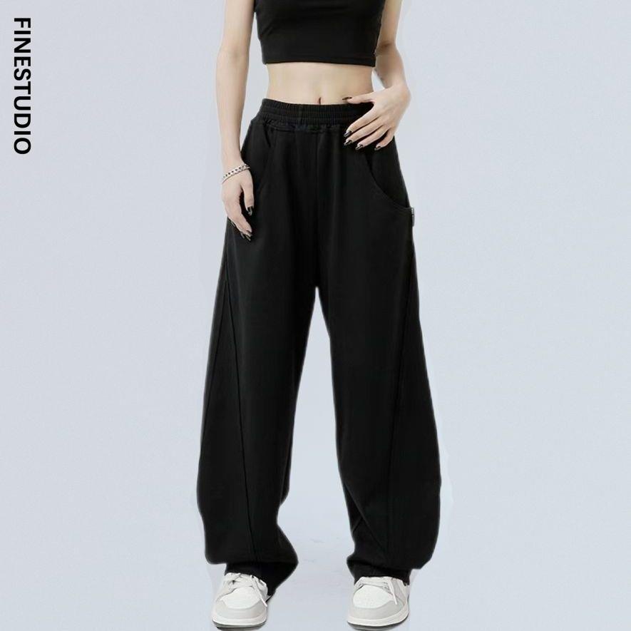 Quần Dài Ống Rộng Họa Tiết Quả Chuối Thời Trang Mùa Thu Cho Nữ