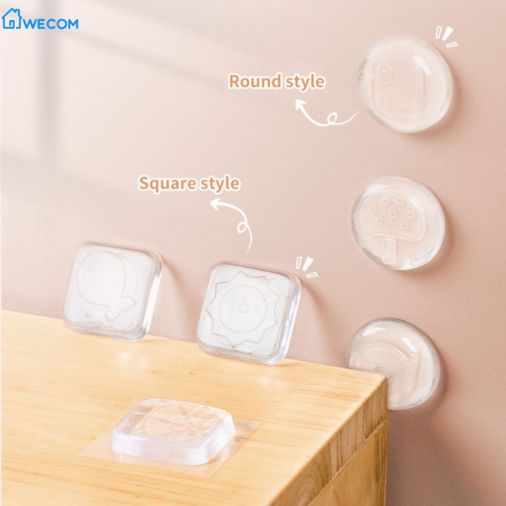 ♫Đệm Chống Va Chạm Bằng Silicon Miếng Dán Tường Tạo Tác Đơn Giản Dày Dặn Trong Suốt Kế Dễ Thương Đệm Chống Va Đập Bảo Vệ Chống Ồn Khóa Cửa Tường