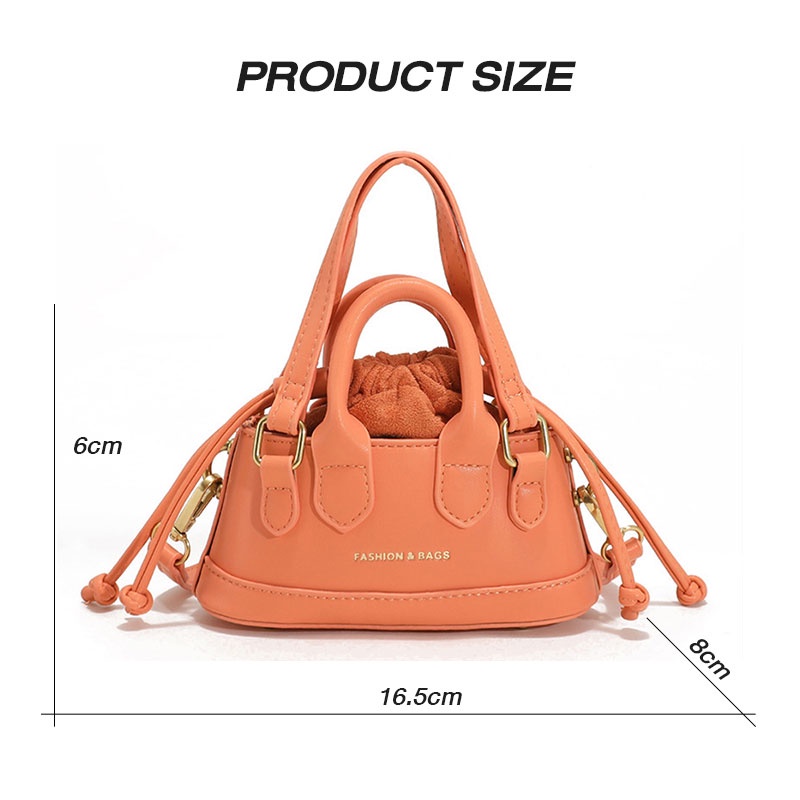 MISCHA Túi Đeo Chéo Da PU mini Màu Trơn Phong Cách Âu Mỹ Thời Trang Cho Nữ