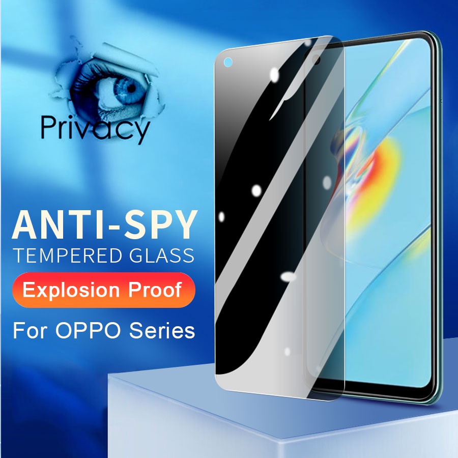 Kính Cường Lực Bảo Vệ Màn Hình Chống Nhìn Trộm Cho OPPO F9 F11Pro A5S A5 A9 2020 A12 A15 A15S A16 16K 17 17K 31 33 52 53 91 92 93 94 95 96 Reno 3 4 5 5F 6 7 8