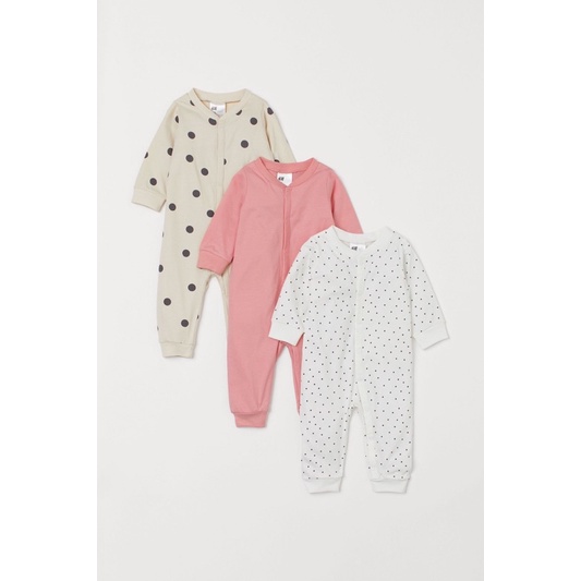 Set 3 body dài liền thân pyjamas HM auth