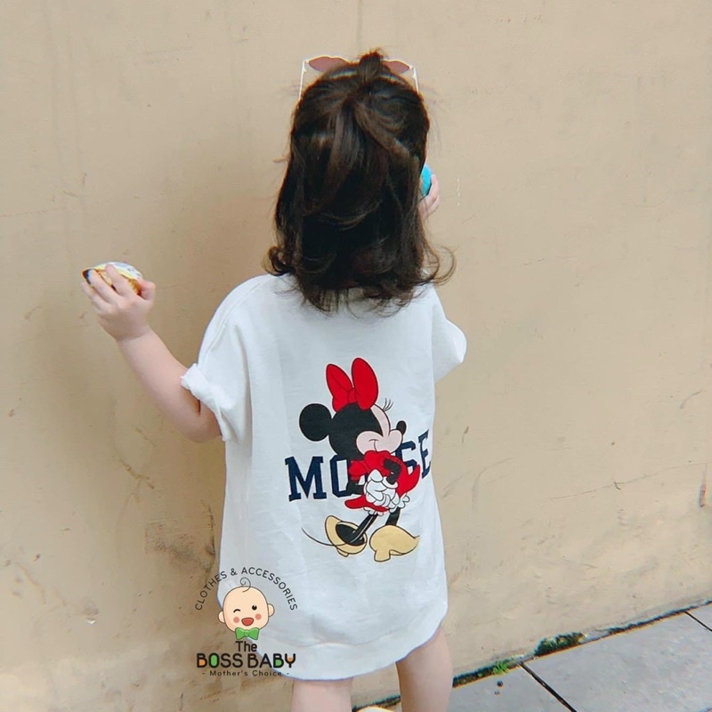 Váy trắng mickey dành cho bé