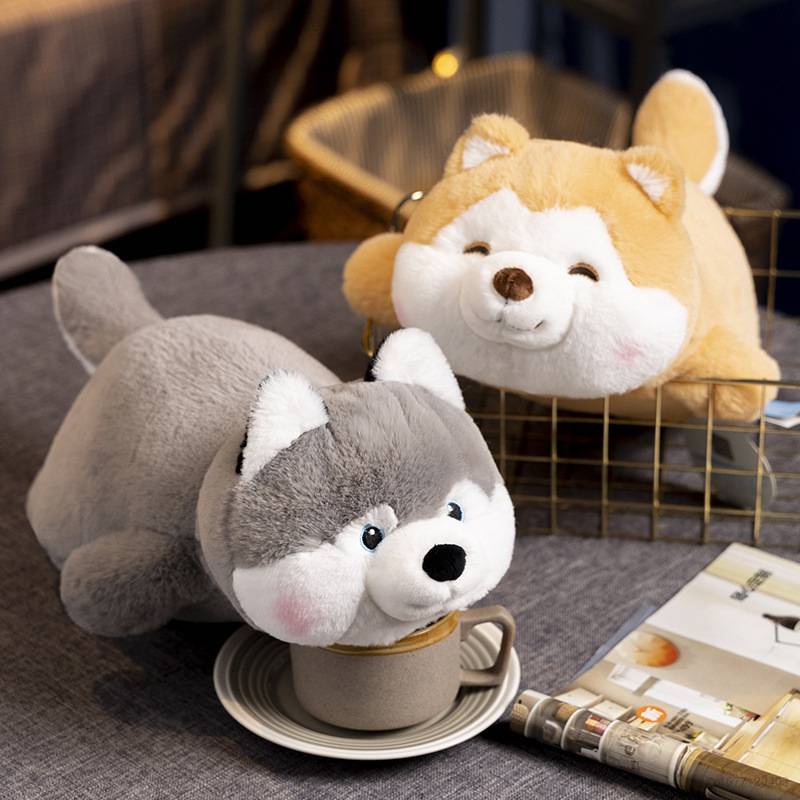 Gối Nhồi Bông Hình Chú Chó Shiba Inu Husky Dễ Thương Trang Trí Nhà Cửa / Quà Tặng Cho Bé Gái