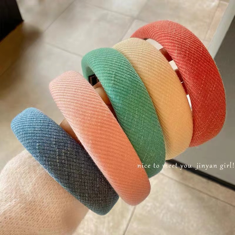 Băng Đô Cài Tóc Bản Rộng Màu Kẹo Phong Cách Hàn Quốc Mới 2023