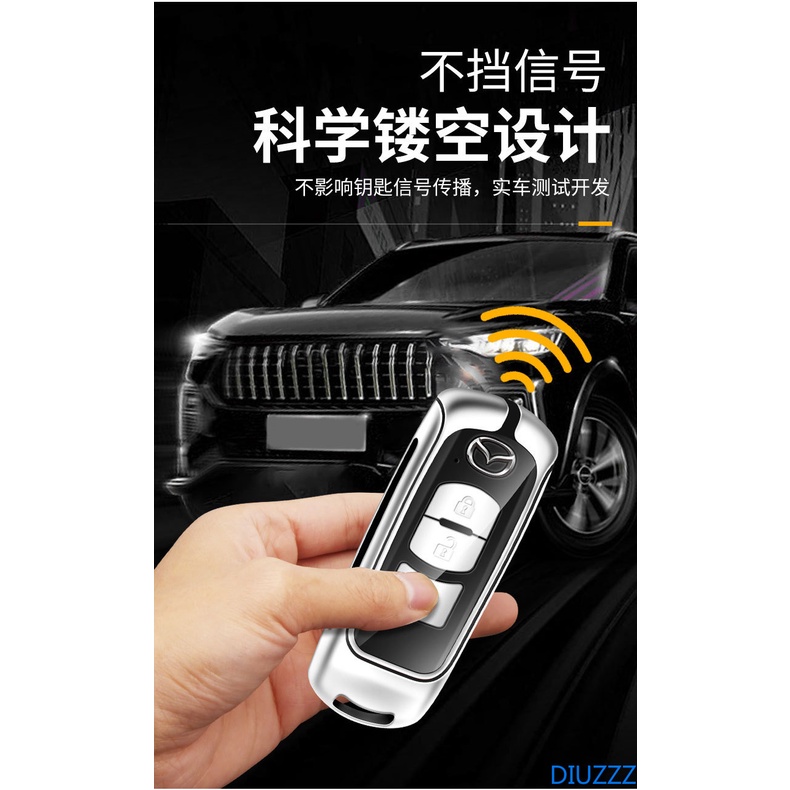 Bao Da Chìa Khóa Xe Hơi Bằng Hợp Kim Kẽm Cho Mazda 2 3 6 Atenza Axela Demio CX-5 CX5 CX-3 CX7 CX-9 2015 2016 2017 2018 2019