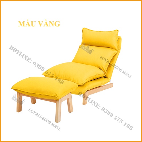 Ghế Thư Giãn Kiểu Nhật, Lười Tựa Lưng Đọc Sách ROYALDECORHN Ngả 180 độ Kèm Đôn - Nội Thất Phòng Khách | BigBuy360 - bigbuy360.vn