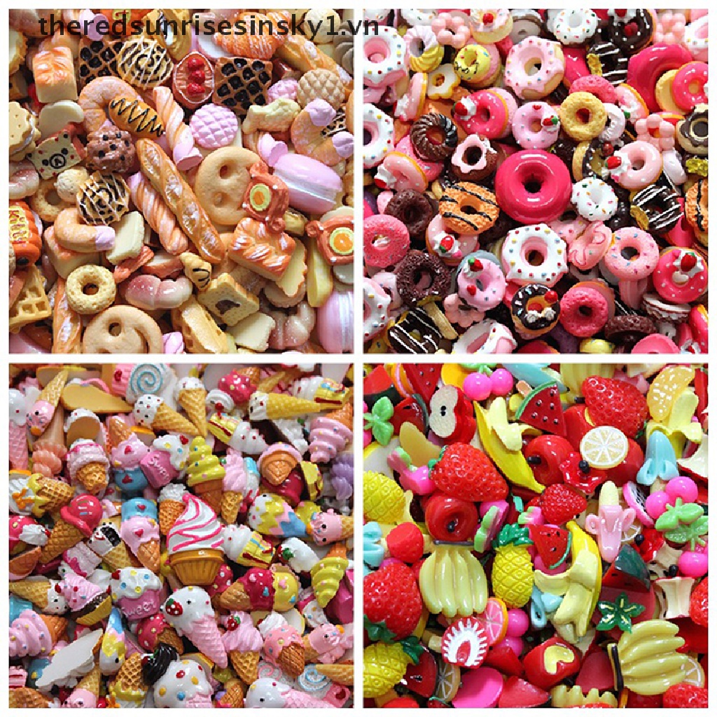 Set 10 Mô Hình Đồ Chơi Bánh Donut Xinh Xắn Cho Bé