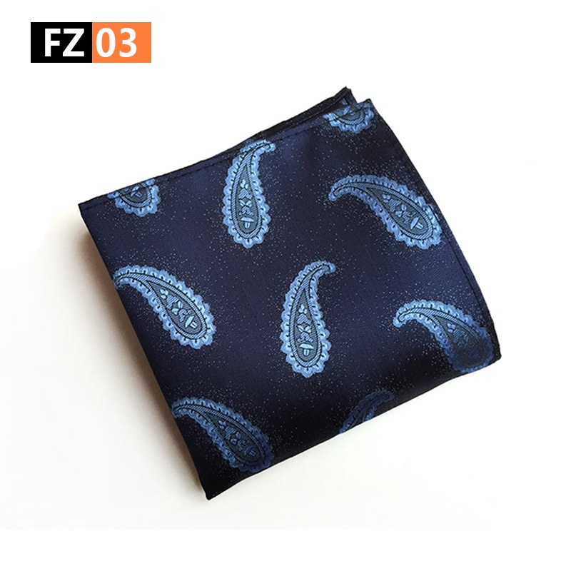 Khăn tay lụa EFAN hình vuông phong cách vintage thời trang cho nam cỡ 25cm