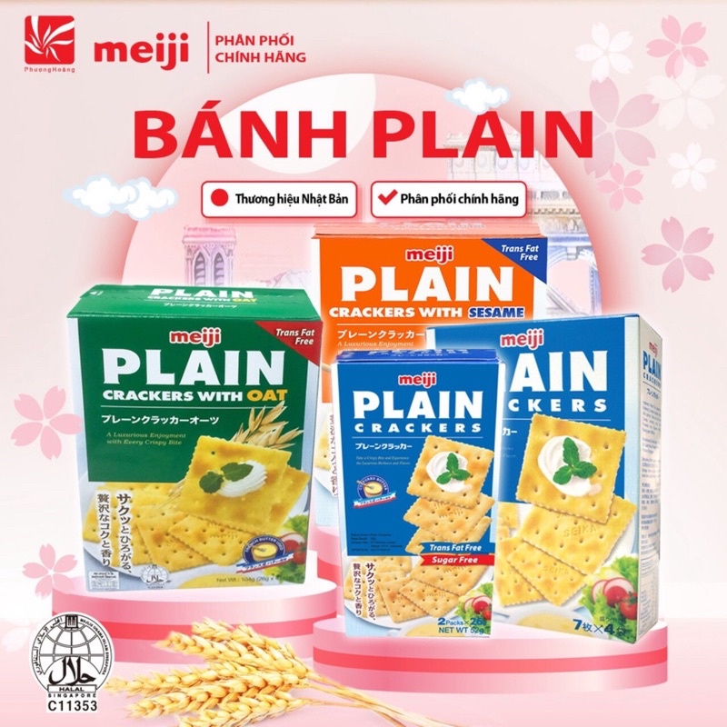 Bánh Ăn Kiêng Meiji PLAIN CRACKER 104g