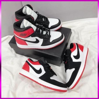 Giày Sneaker JD1 jordan 1 OG Black Toe Đỏ đen cổ cao cổ thấp ⚡️FREE SHIP⚡️ Giày thể thao JD1 retro high đủ size nam nữ