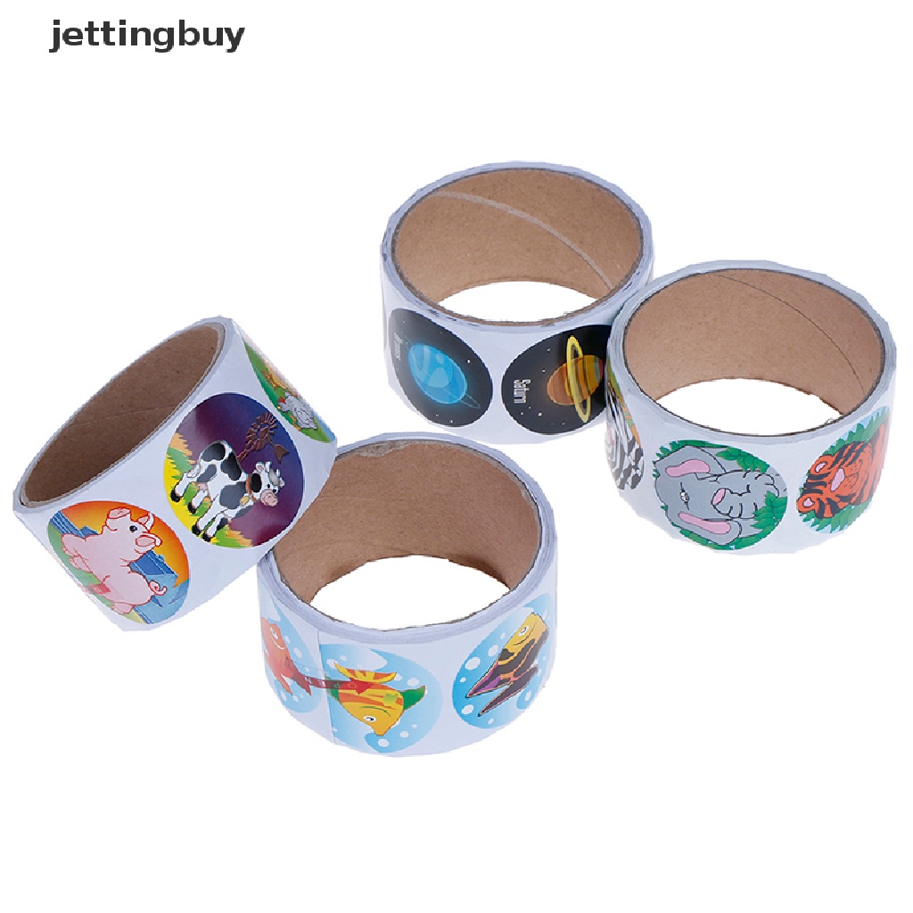 Bộ 100 Miếng Dán Hình Động Vật Hành Tinh Dùng Trang Trí Hộp Bánh DIY