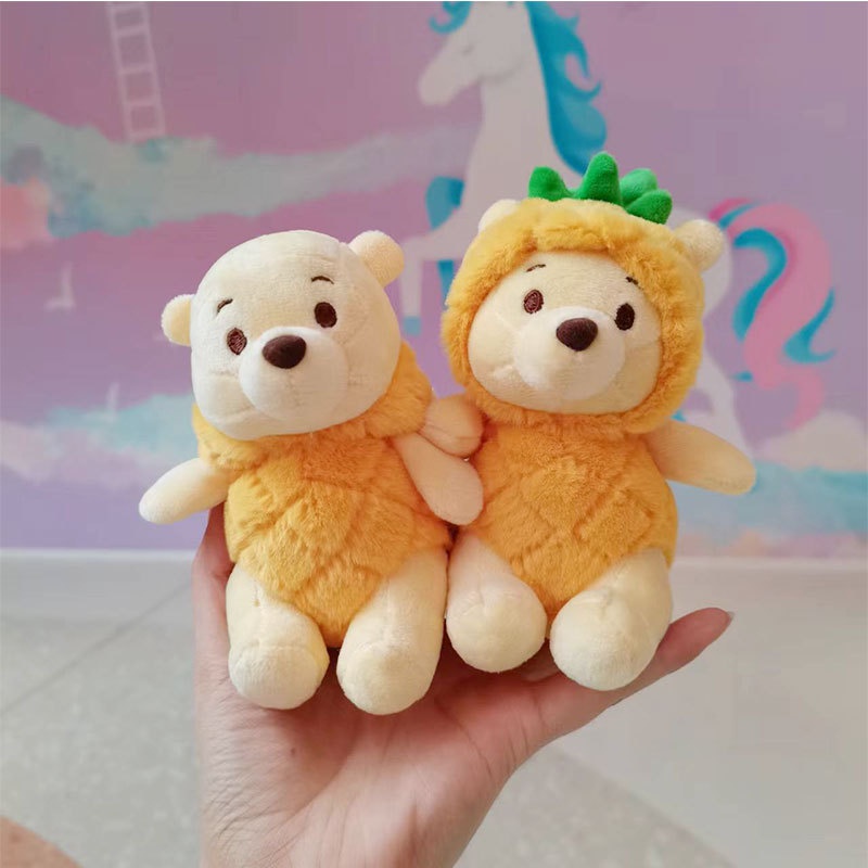 Móc Khóa Gấu Pooh Nhồi Bông Mềm Mại Dễ Thương