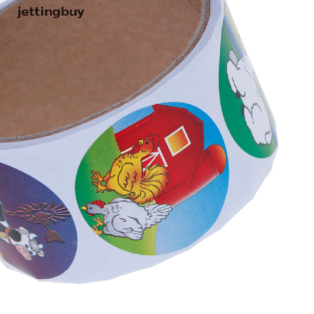 Bộ 100 Miếng Dán Hình Động Vật Hành Tinh Dùng Trang Trí Hộp Bánh DIY