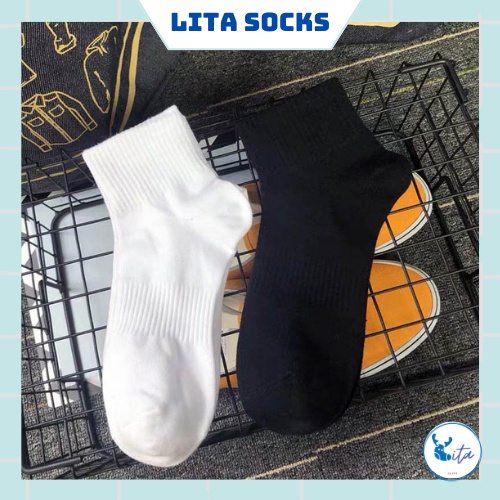 Tất nam cổ lỡ, vớ chất liệu dày dặn kiểu dáng basic - T24 - Lita Socks