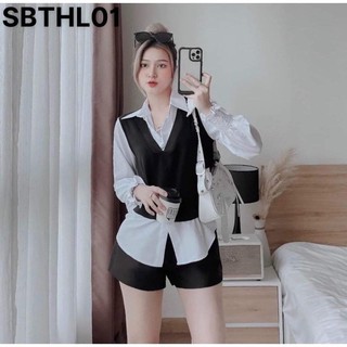 SET 3 MÓN ÁO SMI PHỐI GILE