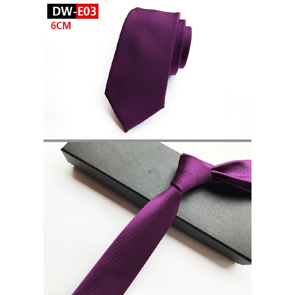 Cà vạt lụa EFAN ôm cổ 6cm dành cho nam