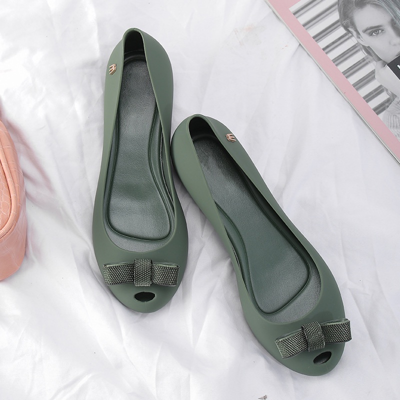 Giày Búp Bê Melissa Mềm Mại Đính Nơ Phong Cách Mới Cho Nữ