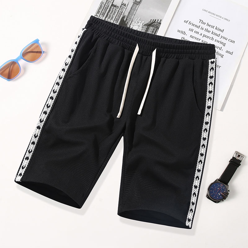 Plus Quần Short Thể Thao Lưng Thun Phối Dây Rút Thời Trang Nam Năng Động M-5XL