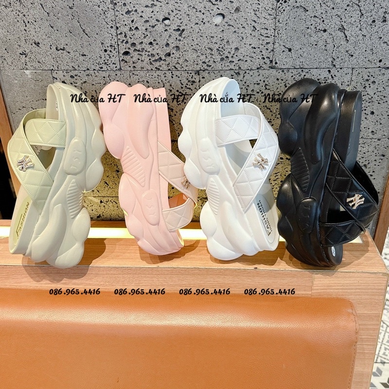 DÉP XUỒNG ĐẾ THÔ CAO 9 PHÂN QUAI CHÉO N.Y XỊN XÒ PHOM LÊN CHÂN ĐẸP