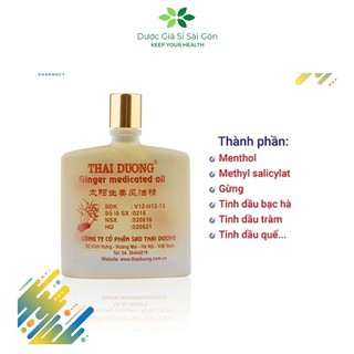 DẦU GỪNG THÁI DƯƠNG 6ml (100% CHÍNH HÃNG SAO THÁI DƯƠNG)