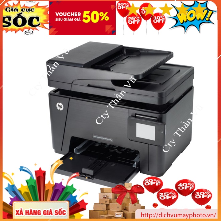 Máy in Hp Color Laserjet Mfp 177fw đa chức năng Photo Scan Fax kết nối wifi có bảo hành INECO