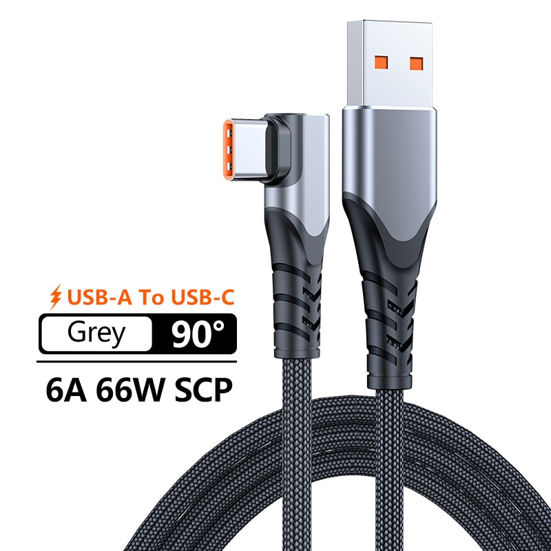 Dây Cáp Sạc Nhanh USB Type C 6A 66W SPC Cho Huawei Samsung Xiaomi Mate 40 90 Độ Dài 2 / 3M