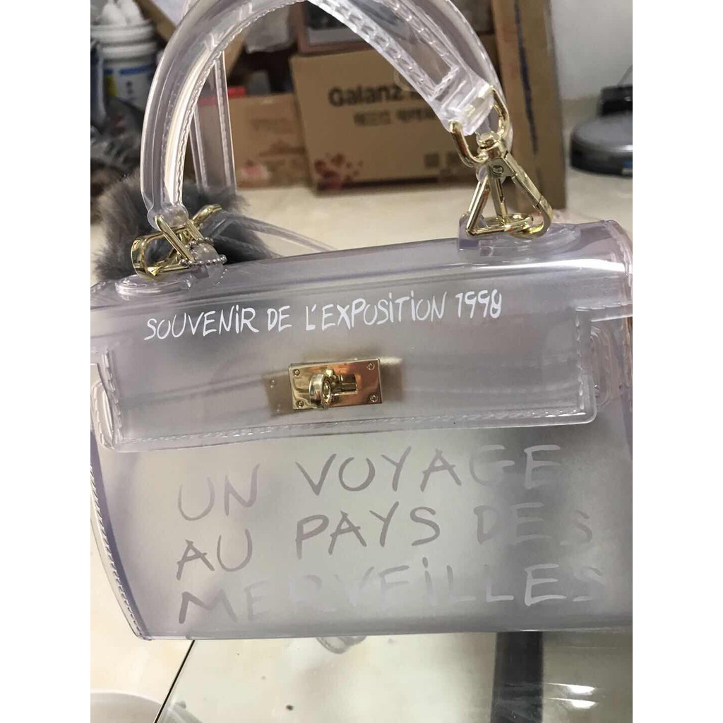 ORDER♥️Túi Xách Nhựa HM Trong Suốt2 màu,Size 25-20