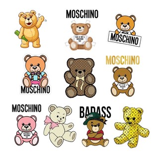 Hình gấu moschino tự ủi nhiệt lên áo quần bằng bàn ủi . dễ thao tác in ấn tại nhà