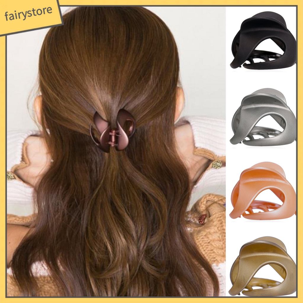 Kẹp Tóc Càng Cua Lớn Co Giãn Không Trượt Màu Sắc Tinh Khiết [Fairy1] [Fairy1]