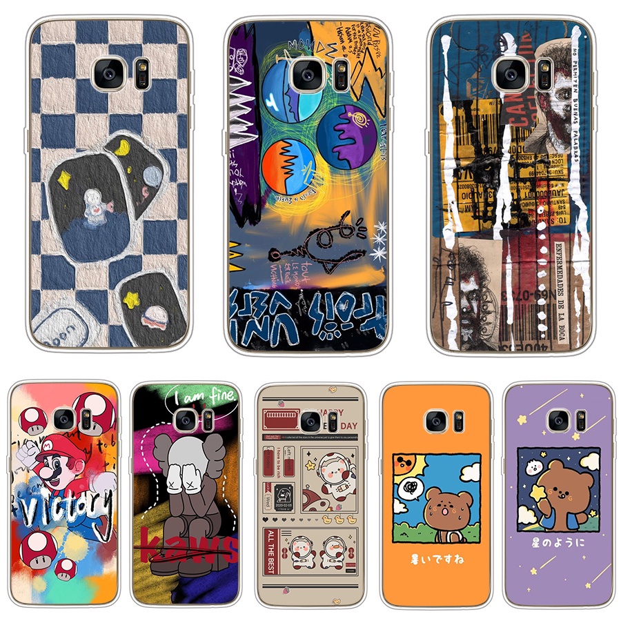 Ốp Lưng Silicon Mềm Trong Suốt Cho Samsung Galaxy S5 S7 S7 edge S8 S8 Plus