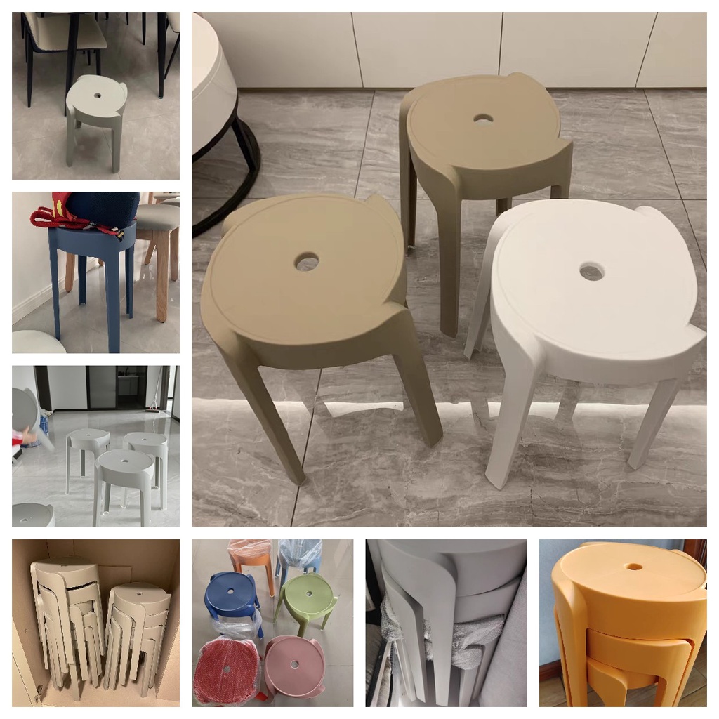 Mua 3 tặng 1 ghế nhựa ghế rẻ Đôn Nhựa Đúc Nguyên Khối Xếp Chồng Gọn Gàng Nhiều Màu Ngồi Quán Cafe | BigBuy360 - bigbuy360.vn