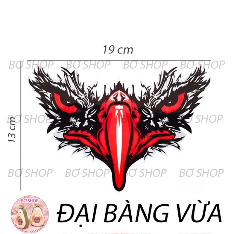 TEM MỎ ĐẠI BÀNG DÁN XE MÁY- OTO