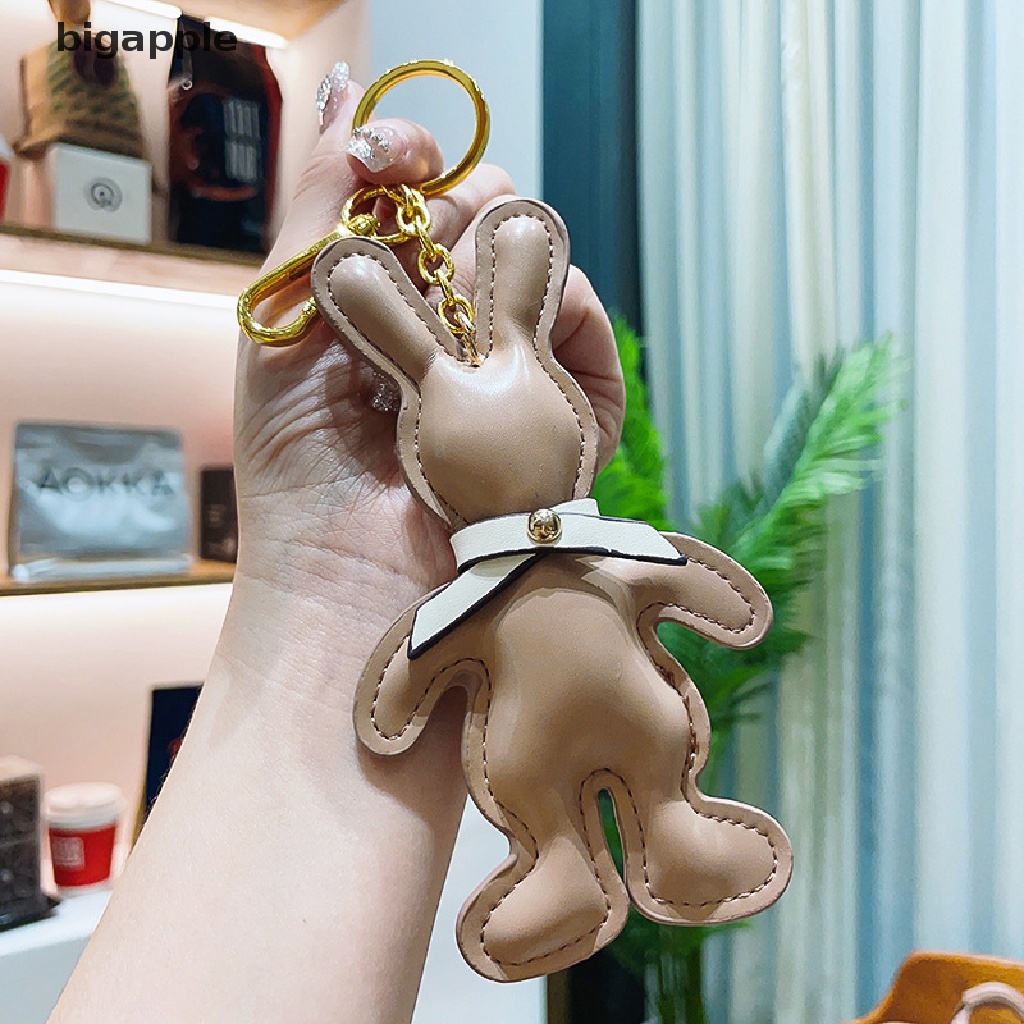 Móc Khóa Hình Thỏ Đeo Túi Xách Bằng Da PU Sáng Tạo RDG