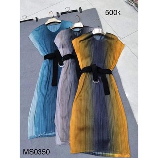 Đầm xếp ly loang màu / ombre