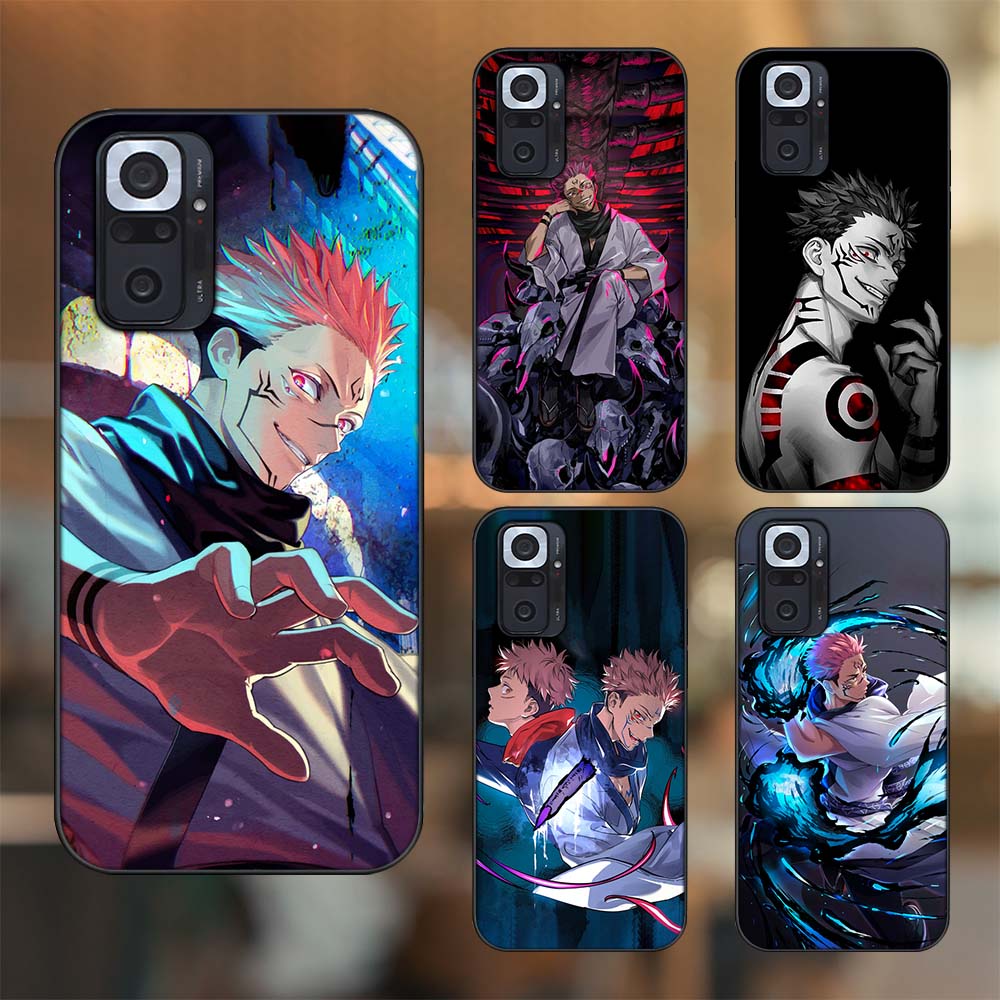 Ốp lưng Xiaomi Redmi Note 10 Pro viền đen in hình Sukuna Yuji Jujutsu Kaisen Chú Thuật Hồi Chiến