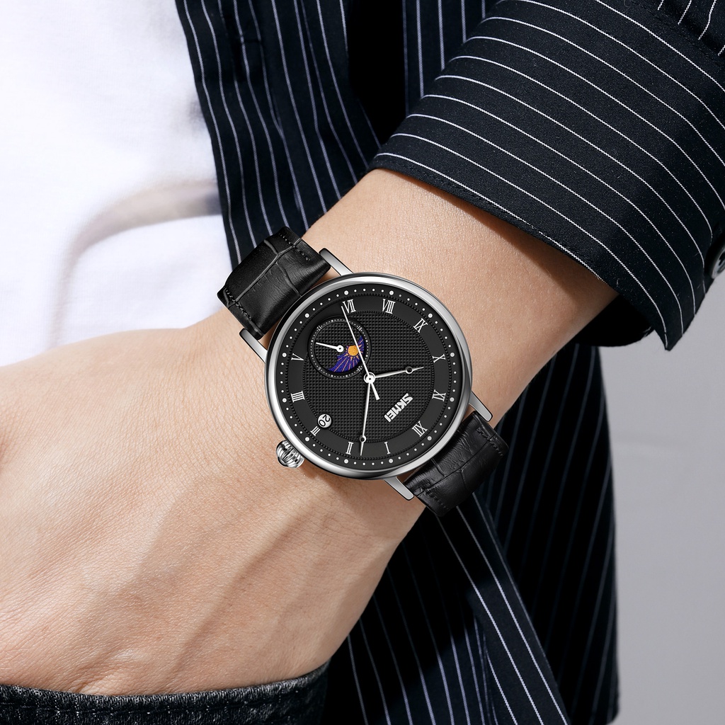 Đồng Hồ Đeo Tay SKMEI 2023 Chống Thấm Nước Siêu Mỏng Thiết Kế Đơn Giản Cho Nam